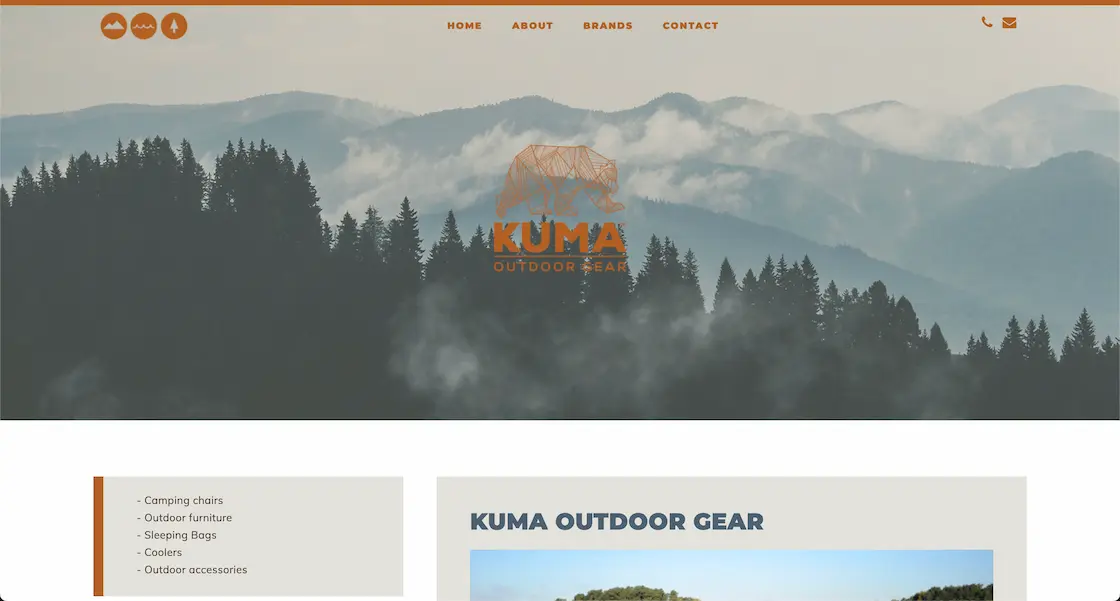 Yates Outdoor mobile design